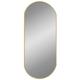 vidaXL Gold Oval Wall Mirror 70x30 cm - Elegant PVC Framed Glass Mirror for Vanity, Cosmetic, Bathroom, Living Room