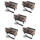 TOYANDONA 5 Sets Fireplace Model Toy Crafts Supplies Doll House Small Firewood Retro Furniture Grilling Accessories for Outdoor Grill Barbecue Accessories Outside Toys Mini Metal Ornaments