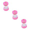 Abaodam 3pcs Sweeper Cd Player Mini Simulation Home Toddler Household Toys Appliance Toy Mini Toy Kidcraft Playset Toy for Kid Electric Home Appliances Child Electronic Component Pink
