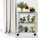 Rebrilliant Lushi 33"H x 23"W x 13"D Metal 3-Tier Storage Shelf Unit on Wheels Steel in Gray | 33 H x 23 W x 13 D in | Wayfair