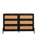 Bay Isle Home™ Aloysious 6 Drawer 47" W Double Dresser Wood in Black/Brown | 30 H x 47 W x 15.7 D in | Wayfair 60768CE71BF445D7AA1C35452E985CA3