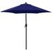 Arlmont & Co. Gira 90 Umbrella w/ Counter Weights Included, Polyester in Blue/Navy | 90 H x 90 W x 90 D in | Wayfair