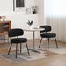 George Oliver Seddon Polyurethane Back Side Chair Upholstered/Metal in Black | 30.5 H x 20.07 W x 20.07 D in | Wayfair