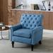 Accent Arm Chair for Living Room, Linen Fabric Comfy Reading Chair,Tufted Comfortable Sofa Chair,Upholstered Single Sofa