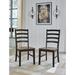 Signature Design by Ashley Wildenauer Brown/Black Dining Chair - 19" W x 23.25" D x 39" H