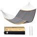 Double Hammock with Spreader Bar, 2-Person Rope Hammock
