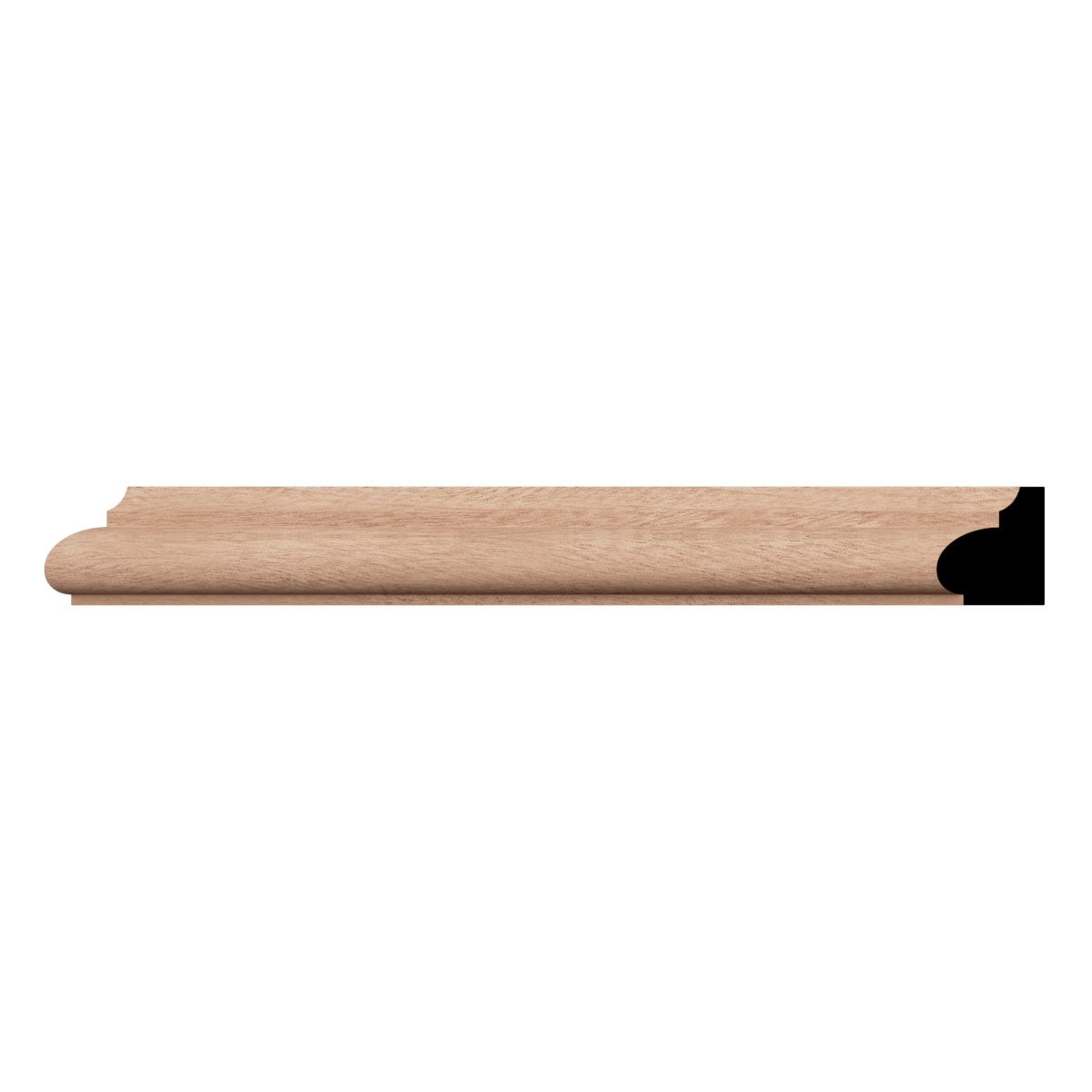 WM1207: 11/16-in D x 7/8-in W x 96-in L Americraft Solid Hardwood Stain Grade Base Cap Moulding