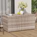 60 Gallon Wicker Storage Box, Patio Deck Boxes with Hinged Lid, Outside Storage Container Bin Chest for Cover Pillow Towel