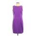 Alyx Limited Casual Dress - Sheath High Neck Sleeveless: Purple Solid Dresses - Women's Size 12