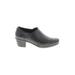 Clarks Ankle Boots: Slip On Chunky Heel Minimalist Black Solid Shoes - Women's Size 5 - Round Toe