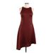 Banana Republic Casual Dress - A-Line: Burgundy Solid Dresses - Women's Size Medium