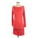 RACHEL Rachel Roy Casual Dress - Sheath: Red Solid Dresses - Women's Size Small