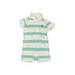 Ralph by Ralph Lauren Short Sleeve Onesie: Teal Print Bottoms - Size 6-9 Month