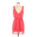 Pins and Needles Casual Dress - Wrap: Pink Solid Dresses - Women's Size Small