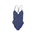 Seafolly One Piece Swimsuit: Blue Swimwear - Women's Size 4