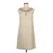 Tory Burch Casual Dress - Shift: Tan Jacquard Dresses - Women's Size 6