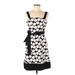 Joseph Ribkoff Casual Dress - Sheath Square Sleeveless: Ivory Polka Dots Dresses - Women's Size 8