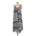 Akemi + Kin Casual Dress - Midi: Gray Aztec or Tribal Print Dresses - Women's Size Small