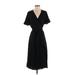 Madewell Casual Dress - Wrap: Black Solid Dresses - Women's Size X-Small