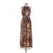 Nine West Casual Dress Halter Sleeveless: Brown Dresses - New - Women's Size 10