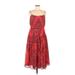 Banana Republic Casual Dress - Midi: Red Dresses - Women's Size 6