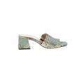 Mule/Clog: Slide Chunky Heel Casual Green Shoes - Women's Size 37 - Open Toe