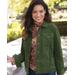 Blair Women's Stretch Pincord Jean Jacket - Green - PXL - Petite