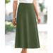 Blair Everyday Knit Long Skirt - Green - 2X - Womens