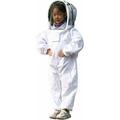 Imkerkleidung, weiße Imkerschutzkleidung für Kinder – langärmelige Baumwolle, Kinderschutz. Größe M