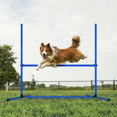 Agility Set Hunde Ausrüstungs 4 x Hürden Höhenverstellbar, Agility Hürdenset Slalomstangen mit