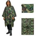 Regenponcho Mehrzweck 3 in 1 Tarn, Zelt Poncho, mit Kapuze, wasserdicht, Regencape Damen & Herren,