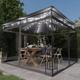 Pavillon Pop-Up, Gartenpavillon, Pagodenzelt, Faltpavillon mit Moskitonetz & LED-Lichterkette