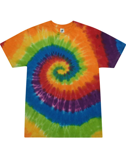 Tie-Dye CD100Y Youth Tie Dye Top in Prism size Large | Cotton