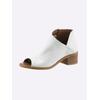 Sandalette ANDREA CONTI, Damen, Gr. 38, weiß, Leder, Glattleder, modisch, Schuhe Sommerboots Schaftsandale Ankleboots
