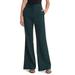 High Waist Stretch Wool Flare Trousers