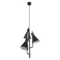 Suspension lumineuse en acier noir, 1.5m