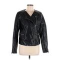 Free People Faux Leather Jacket: Black Jackets & Outerwear - Women's Size 8