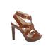 Coach Heels: Brown Solid Shoes - Women's Size 6 - Open Toe