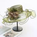 fascinateurs kentucky derby chapeau chapeaux organza seau chapeau chapeau de paille chapeau de soleil vacances plage élégant vintage avec plume floral casque chapeaux