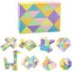 jouet cube twist puzzle 24 cales, grande taille macaron magique serpent jouet casse-tête bas de Noël cotillons jeu goodie sacs remplisseurs pour adolescents adultes adolescents