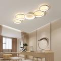 Plafonnier LED dimmable cercle design moderne métal suspendu lustre lumière 5 têtes LED suspension lumière créative suspendu plafonnier en noir pour salon restaurant bar 110-240v