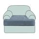 Housse de siège de canapé extensible canapé t coussin de siège housse de coussin élastique canapé fauteuil causeuse 3 places gris uni solide doux durable lavable