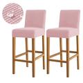 2 pcs hydrofuge couverture de tabouret de bar extensible tabouret de comptoir pub chaise housse café bar tabouret couverture pour patio en plein air bar restrant mariage avec fond élastique