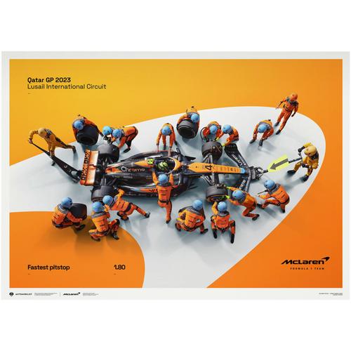 McLaren F1 Team – 1,80 – Weltrekordschnellster Boxenstopp 2023 Poster