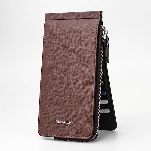 Portefeuille long pour femmes/hommes porte-cartes à zip pochette slim portefeuille à monnaie et cartes de crédit sac et étui à cartes de crédit