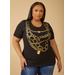 Plus Size Graphic Print Jersey Tee
