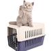 Plastic Cat & Dog Carrier Cage with Chrome Door Portable Pet Box Airline Approved Medium