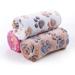 Pet Soft Dog Blankets Medium - Fluffy Cats Dogs Blankets for Small Medium Dogs Cute Paw Print Pet Throw Puppy Cozy Blankets 3 Pack