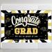 Pjtewawe Event Party EXtraLarge Congrats Grad Banner 180x110 Cm | Graduation Party Decorations 2023 Black And Gold | Graduation Banner 2023 | Graduation Decorations Class Of 2023 | Red 2023 Gradu