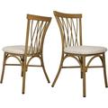 Set Of 2 Upholstered Faux Leather Diig Chair Armless Lightweight Alumium Moder Kitche Side Chairs Leisure Padded Chairs For Diig Room Restaurat Bedroom Livig Room (Beige)